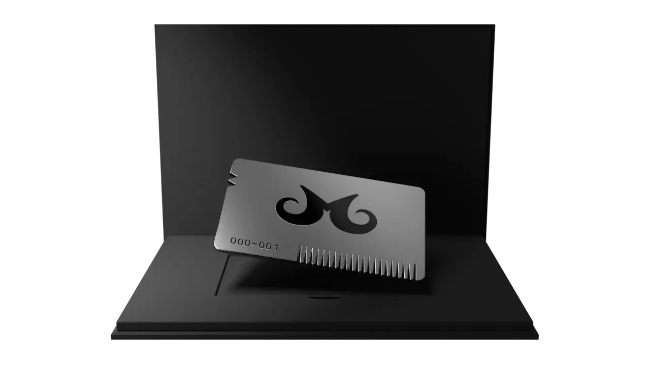Premium presentation box for your mustache license card
